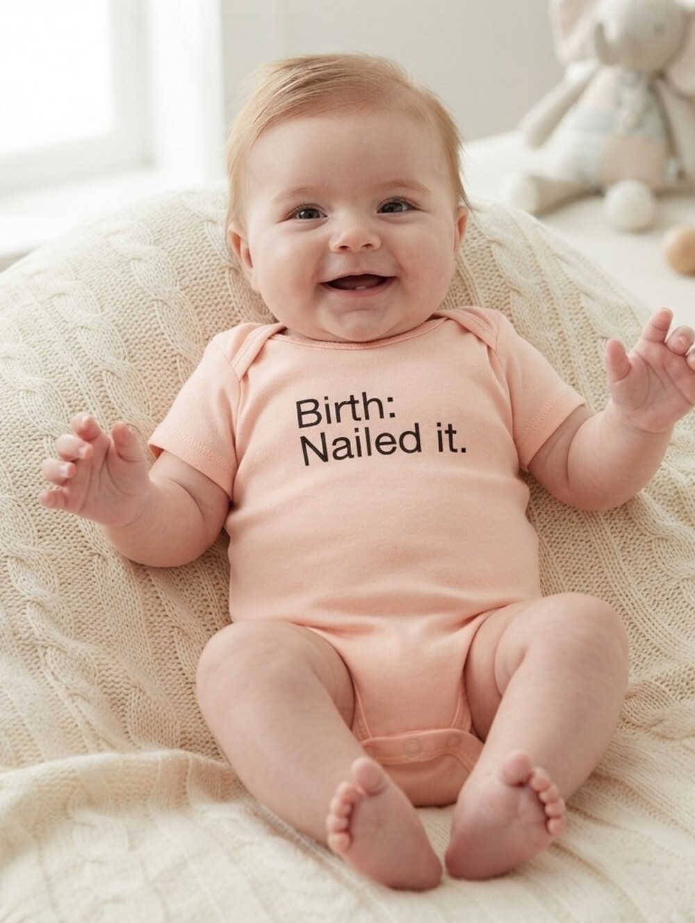 Carter's 3M Pink Baby Onesie - Birth: Nailed it